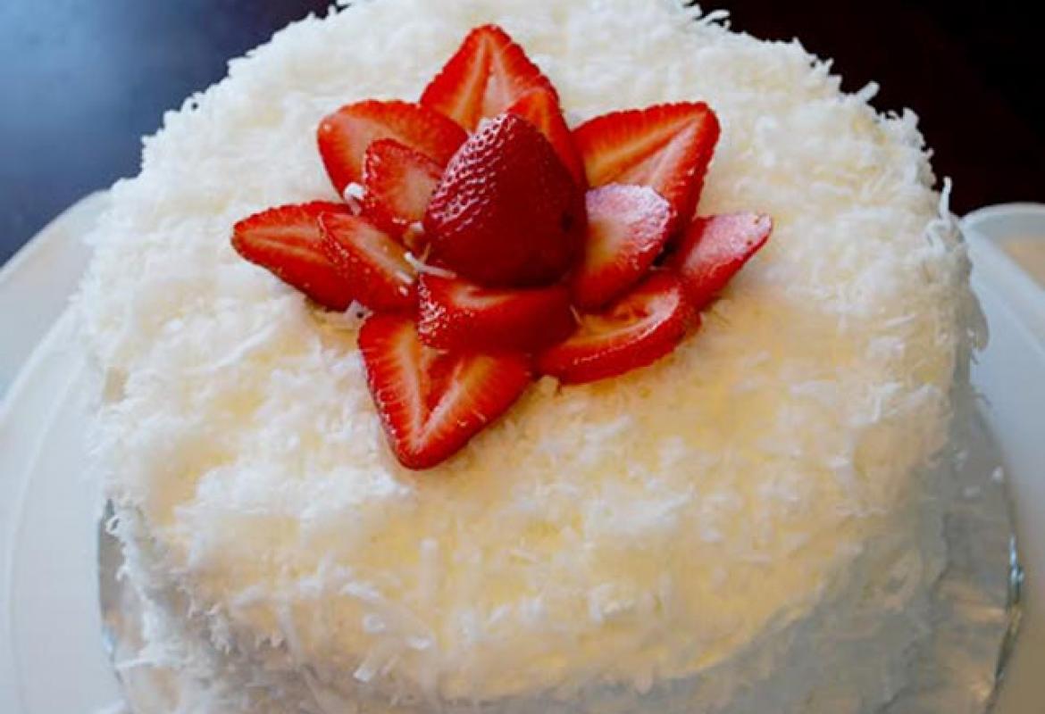 Украшение торта кокосовой стружкой фото